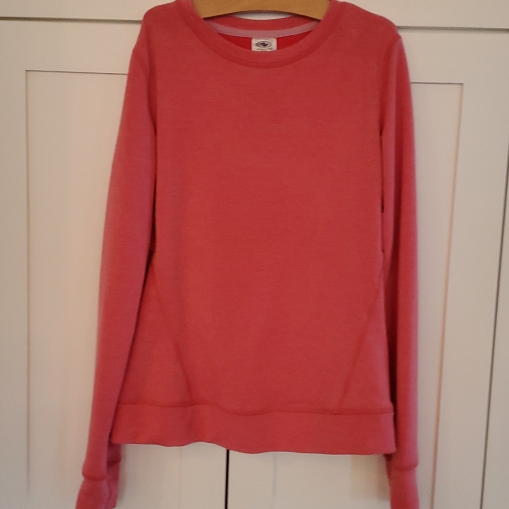 Girls Athetic Coral Color Sweatshirt Size Large (10-12)